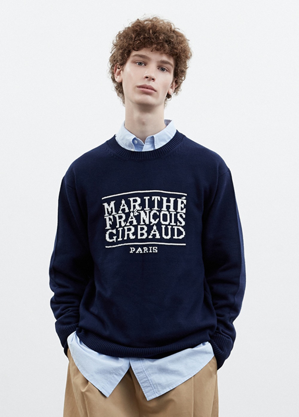 CLASSIC LOGO KNIT PULLOVER navy