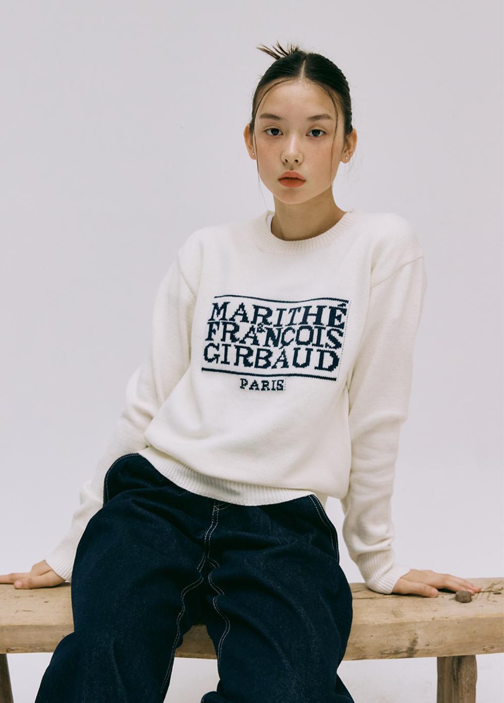 CLASSIC LOGO KNIT PULLOVER ivory