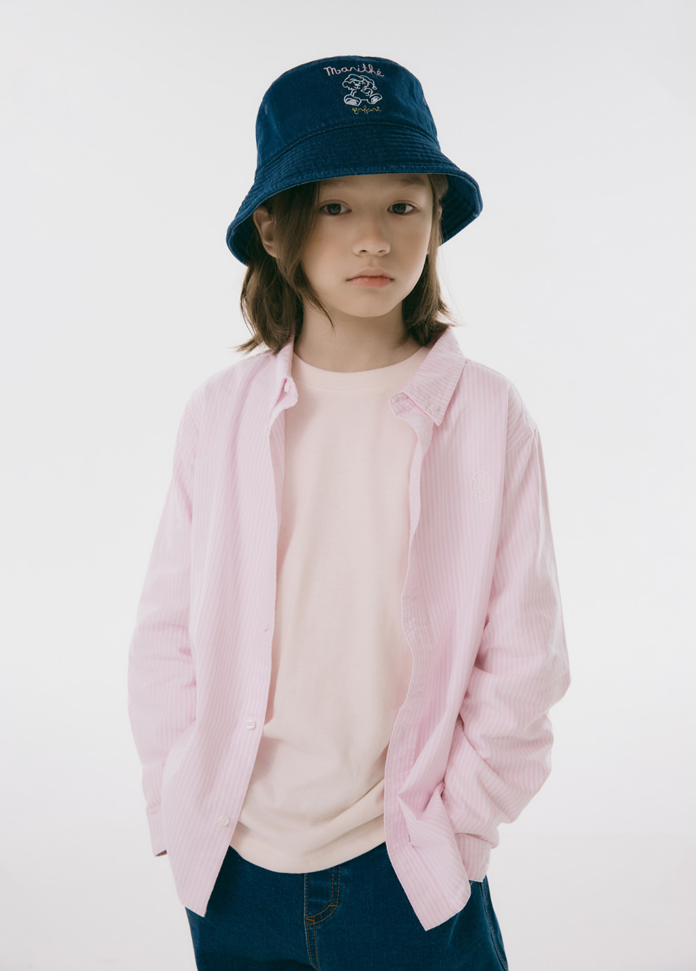 ENFANT EMBROIDERY OXFORD SHIRT pink